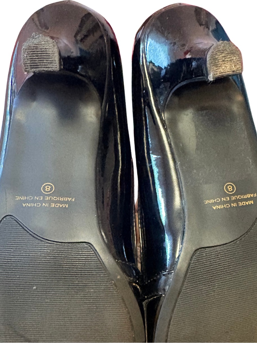 Le Château Black Patent Mary Jane Heels Size 8 Round Toe - Picture 8 of 8